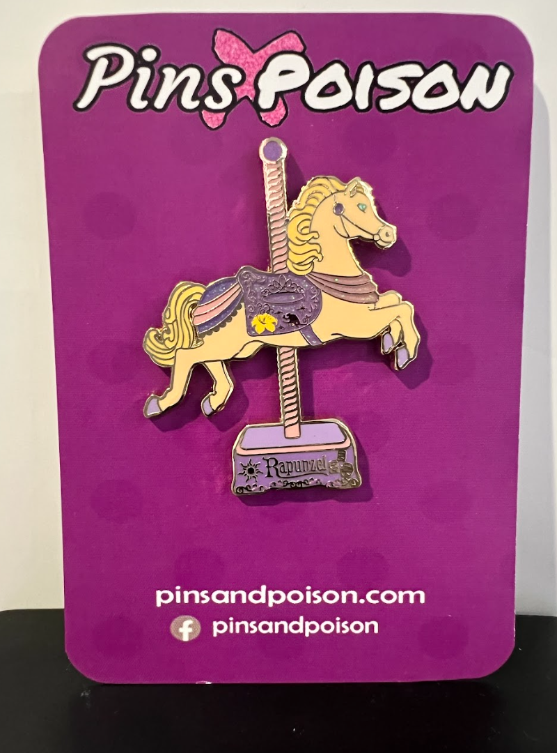 Pink A La Mode Rapunzel Carousel Pin