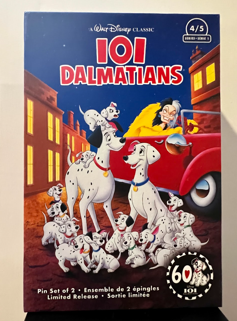 Disney 101 Dalmatians VHS 2 pin Box Set