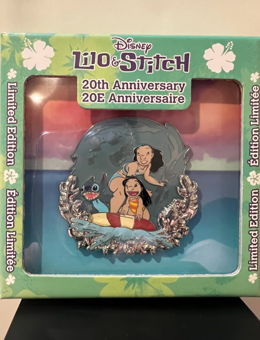 Disney Lilo and stitch 20th anniversary jumbo pin