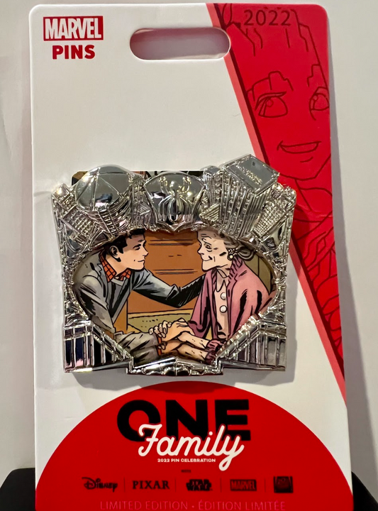 Disney One Family Marvel Peter Parker and Aunt May Spider Man Memories Pin