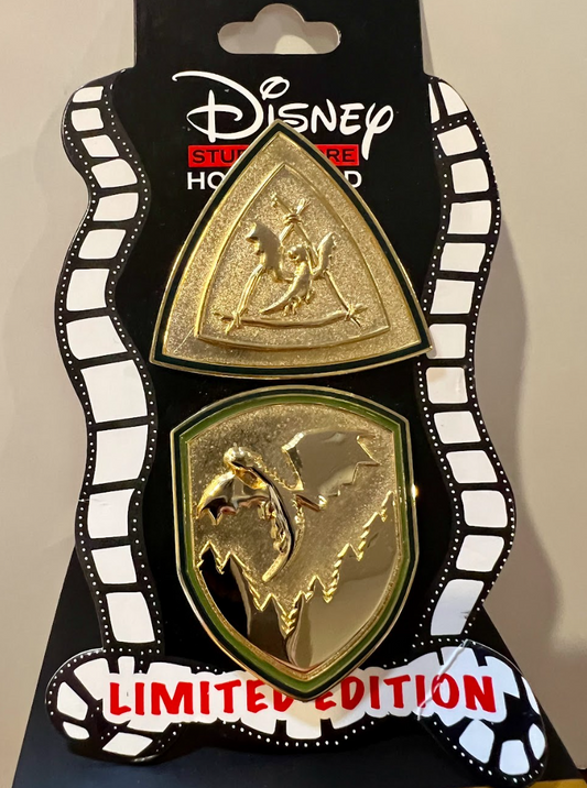 DSSH Pete's Dragon Gold Shield Pins