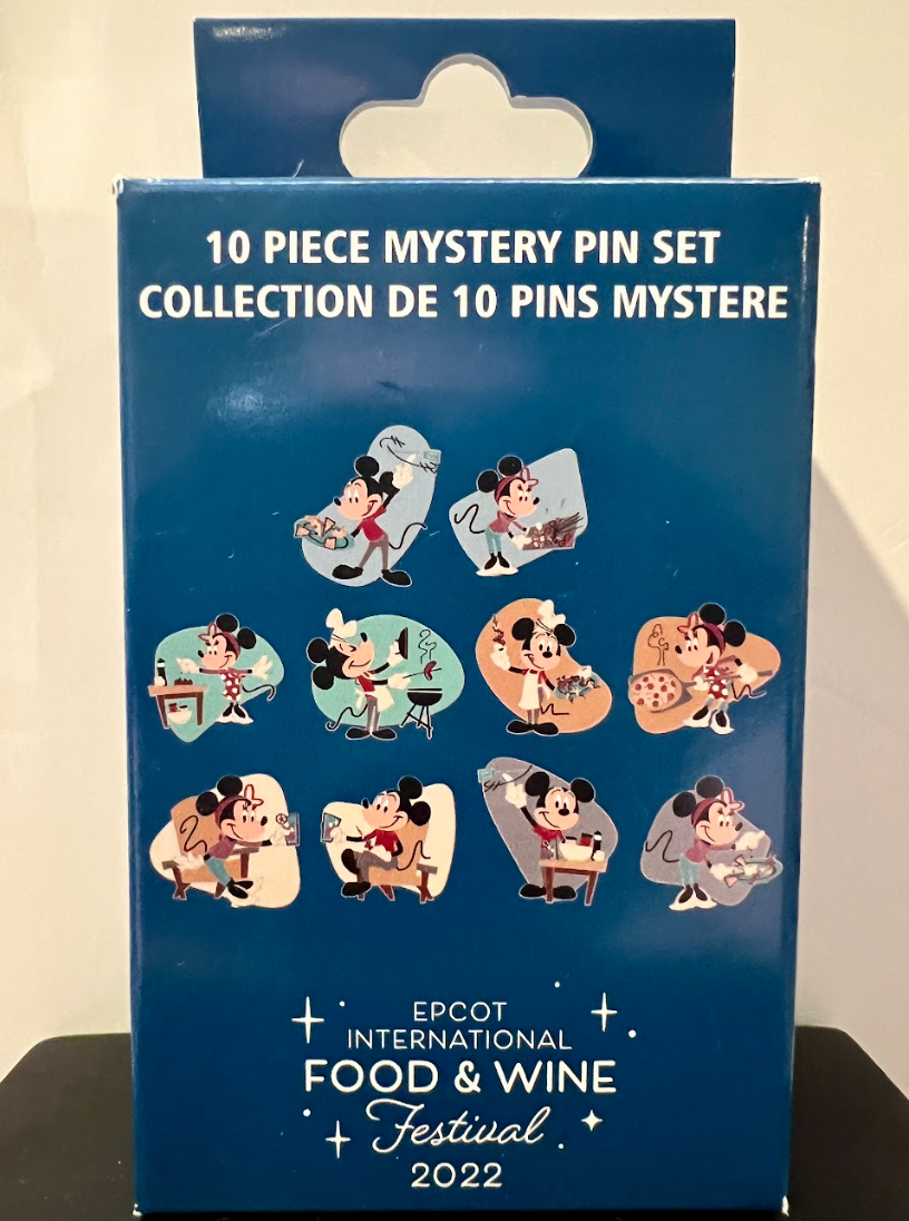 Disney Parks Epcot Food and Wine Mystery Mickey and Minnie Pin Box Sealed 2022