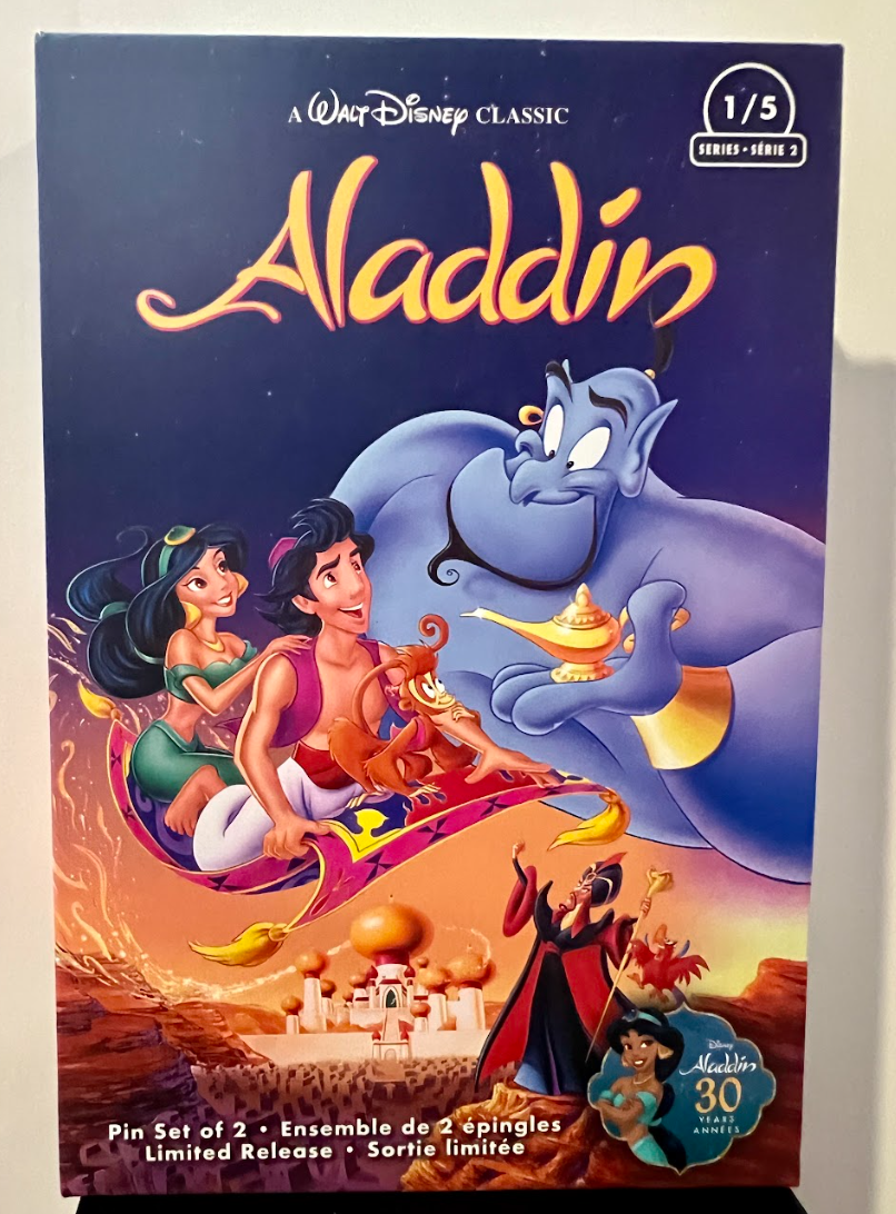 Disney Aladdin Genie VHS 2 pin Box Set