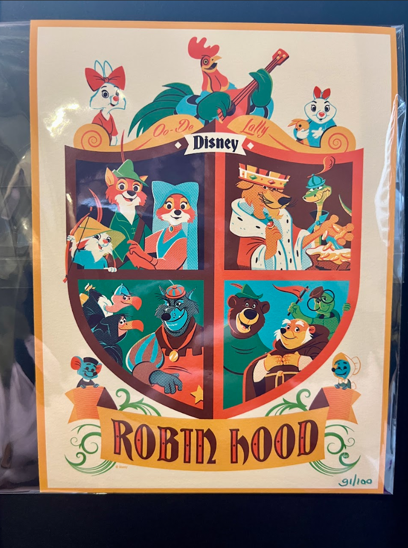 Disney Artland Robin Hood Jumbo Crest Pin