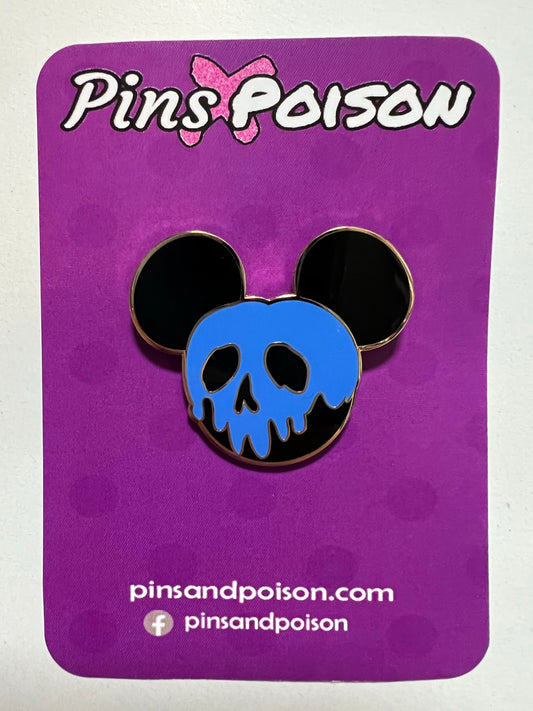 Poison Skull Pin - Genie Blue