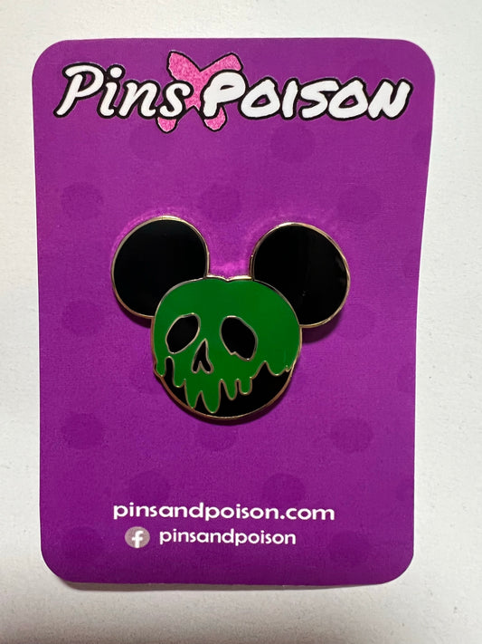 Poison Skull Pin - Fauna Green